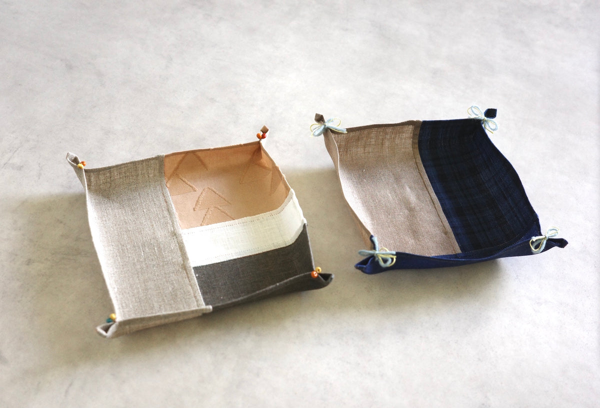Small pouch made from plant-based indigo-dyed scrap fabric (12/19 Kyoto)