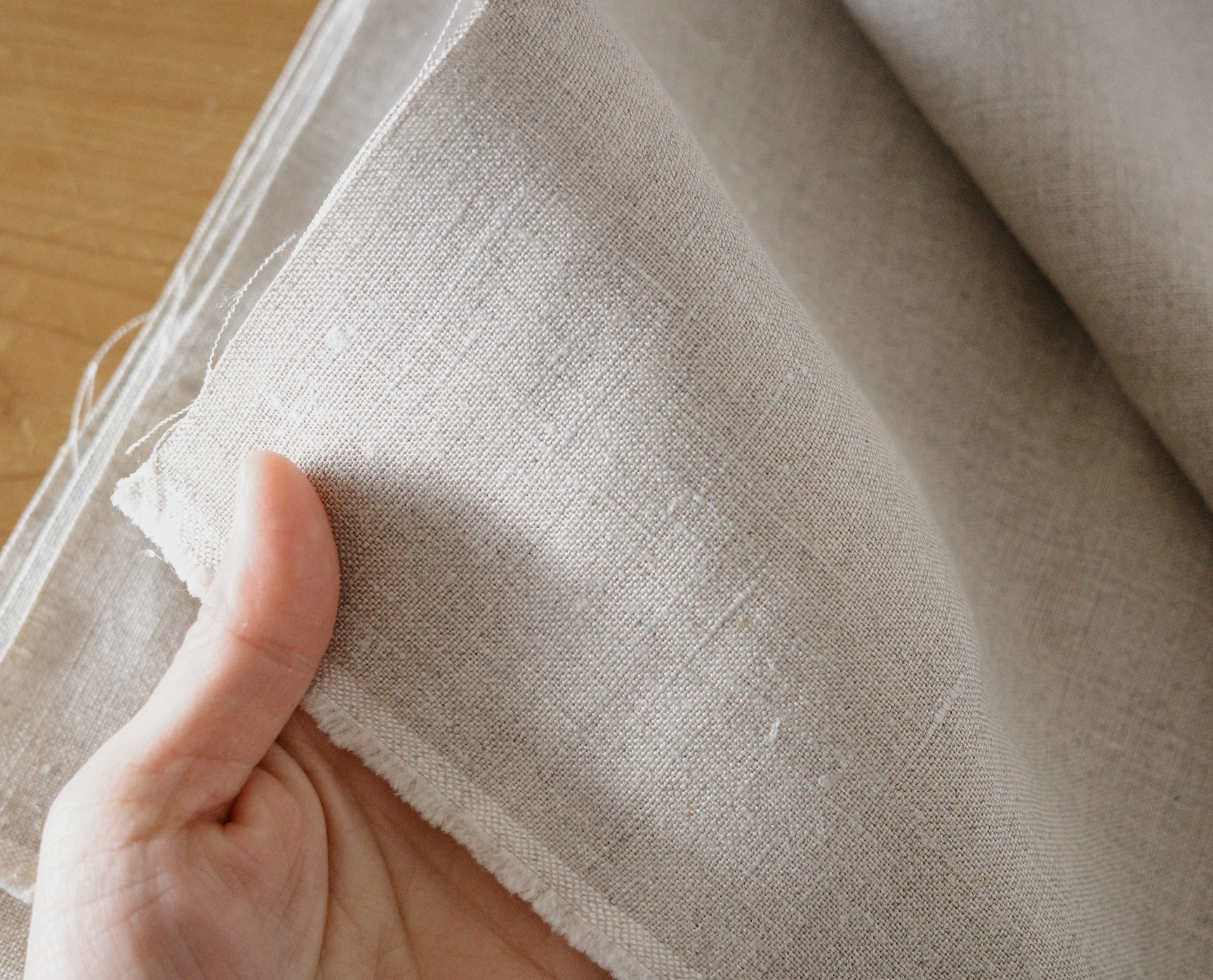 Hakama & Karusa Linen Fabric - Natural Undyed - For Handmade Use