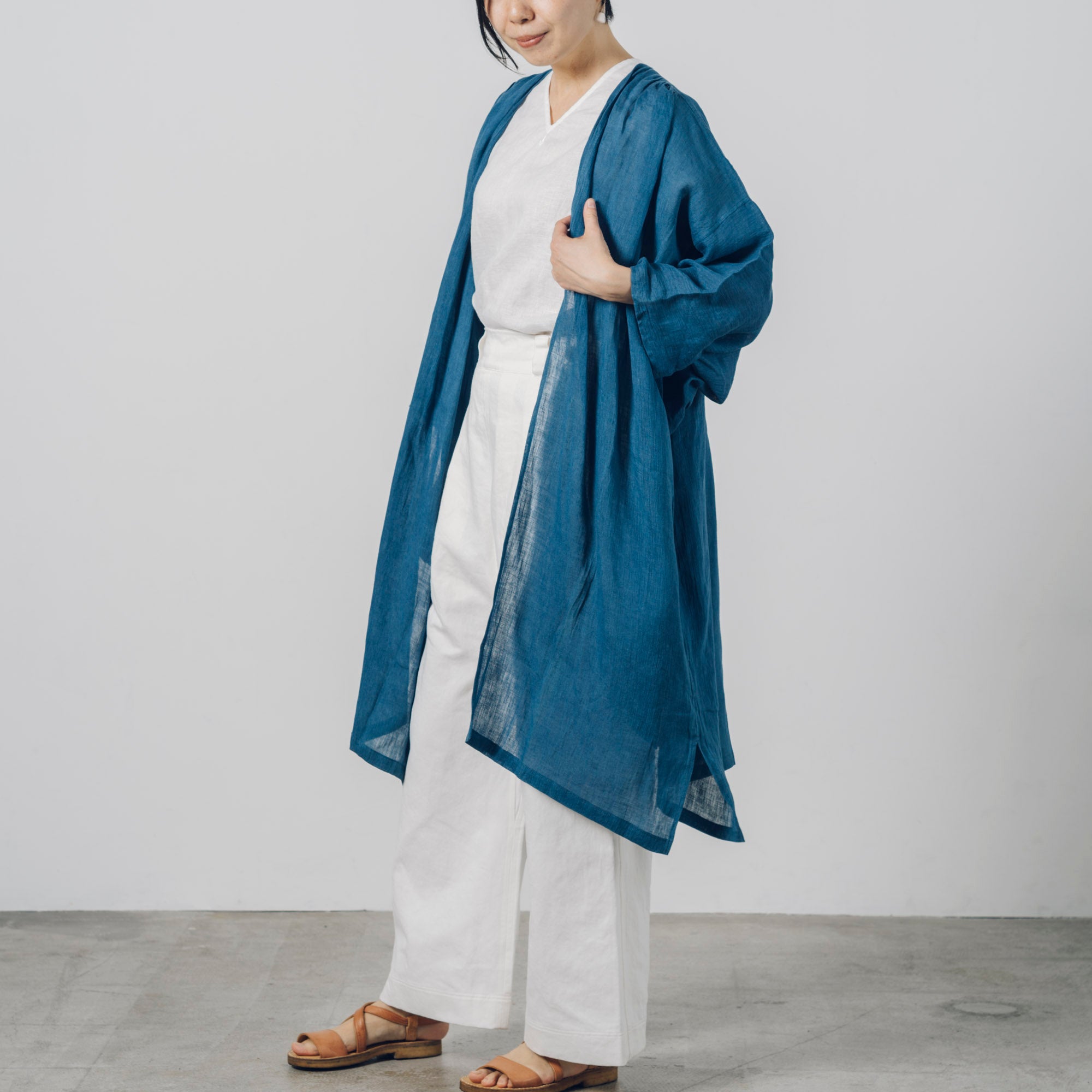 藍染オーダー3/15-4/6】［さっくり羽織］リネン/ 藍染め