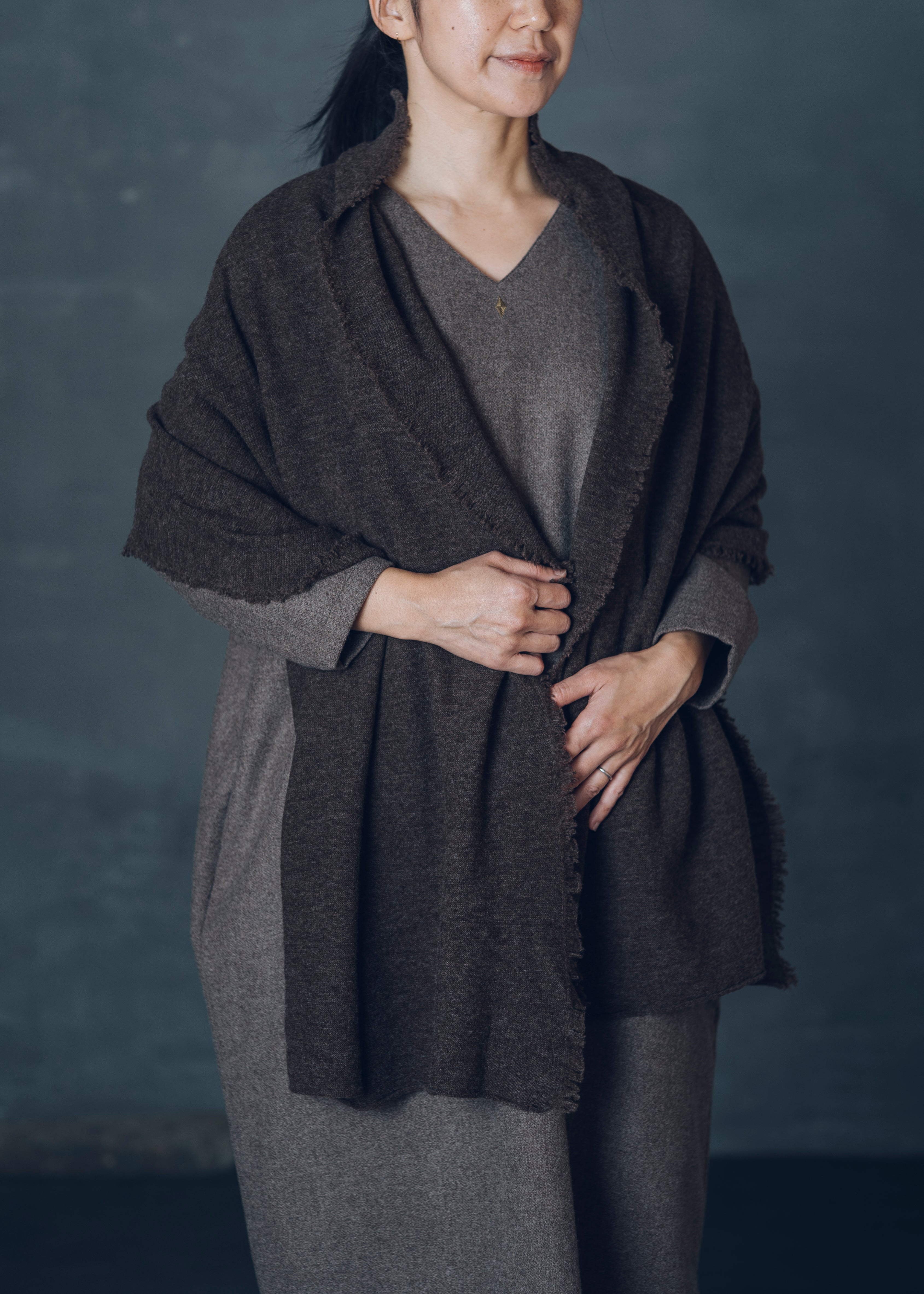 Fringe Stole (Tasmanian Wool & Black Merino) | Available in 3 Colors