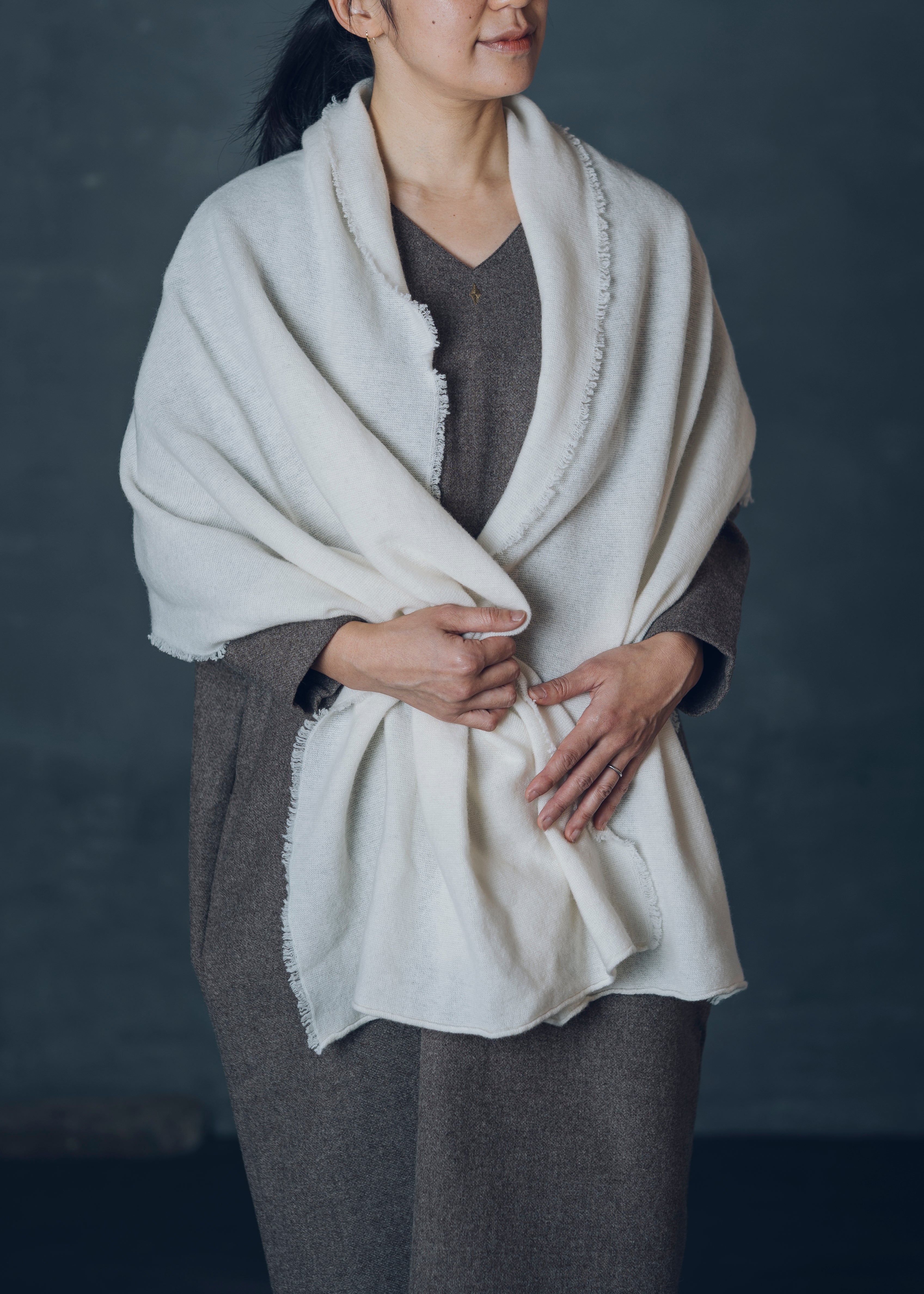 Fringe Stole (Tasmanian Wool & Black Merino) | Available in 3 Colors