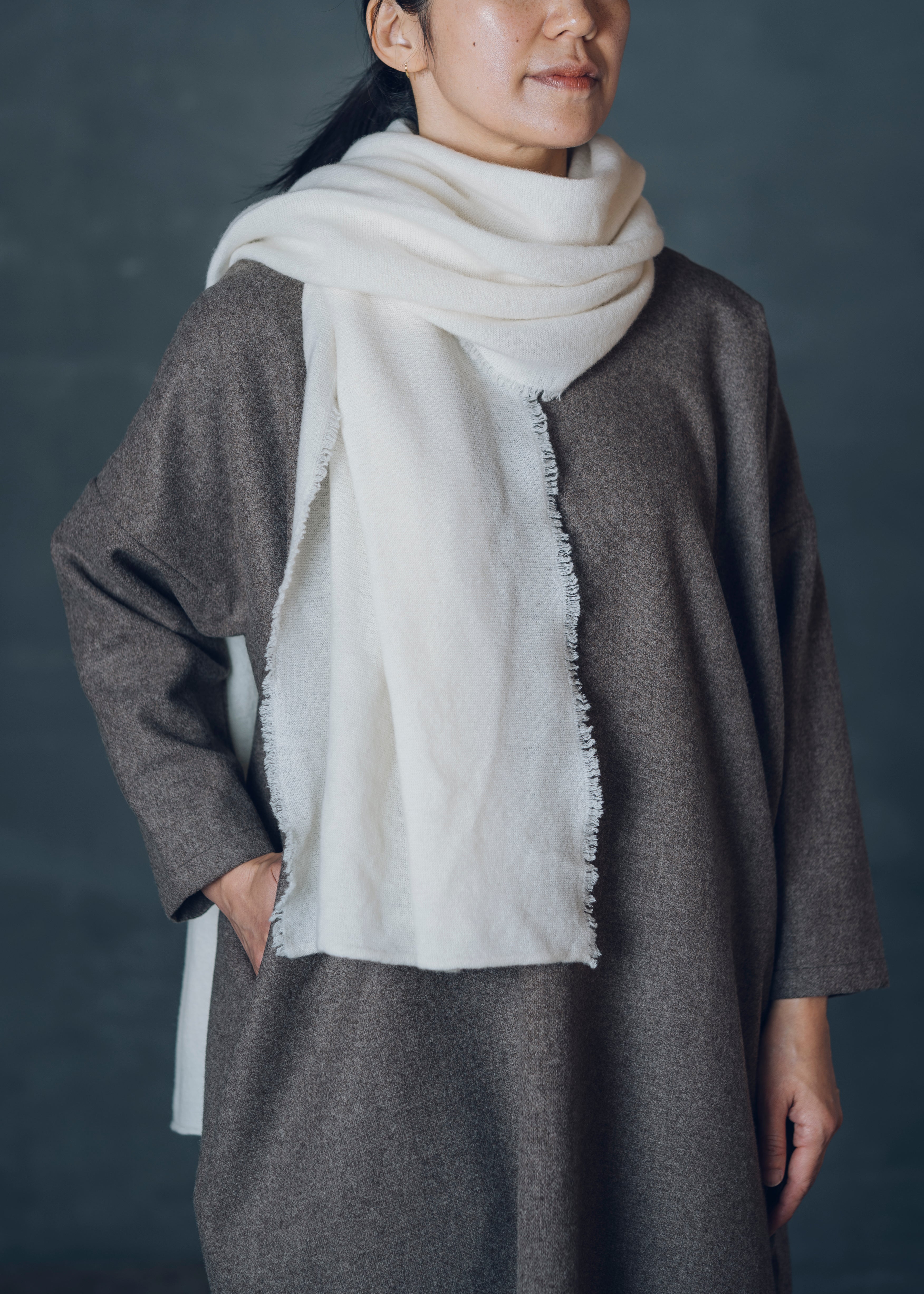Fringe Stole (Tasmanian Wool & Black Merino) | Available in 3 Colors