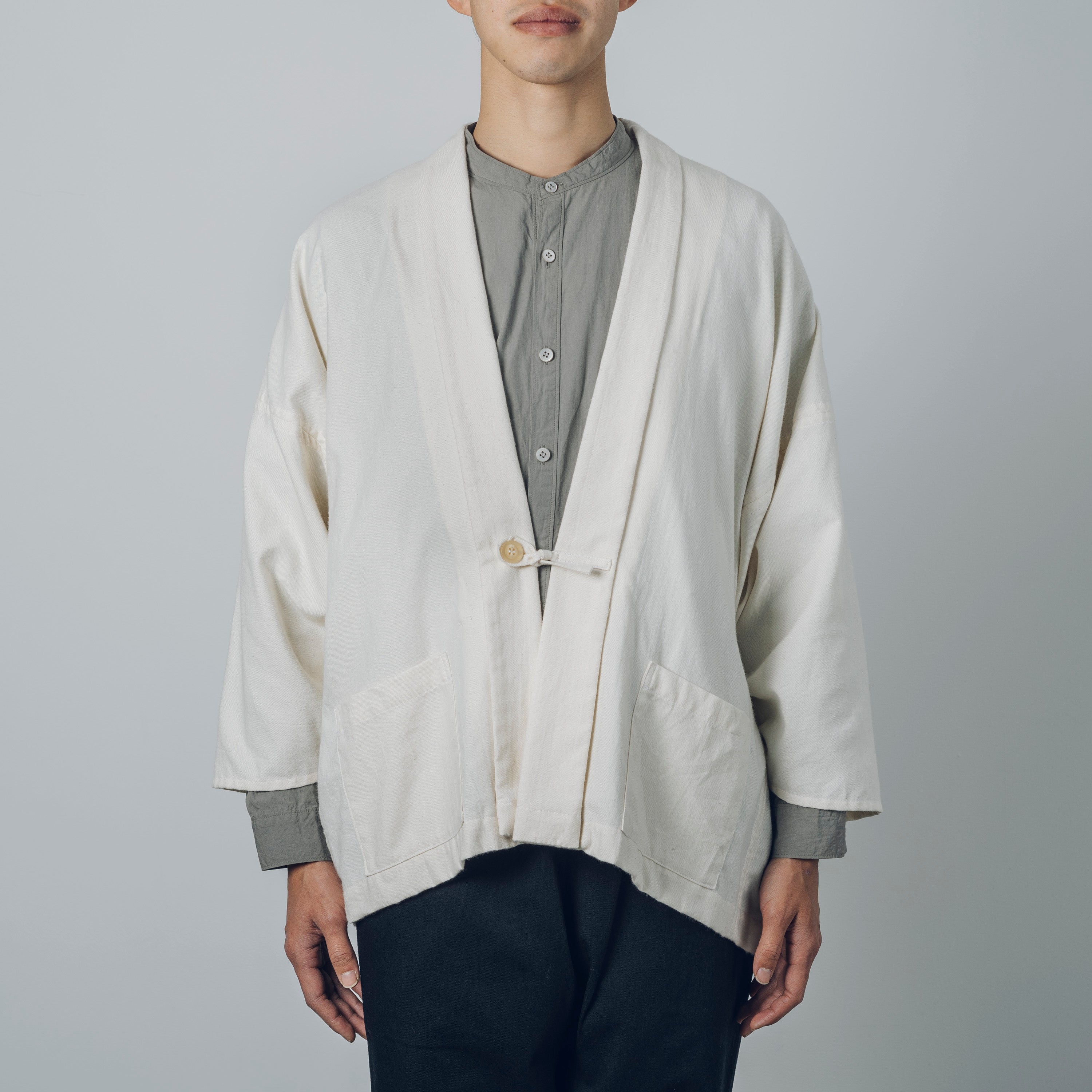 Echizen Shirts/Blouses · Three-Panel Sleeve Shirt Fabric: Organic Cotton / Undyed Flannel