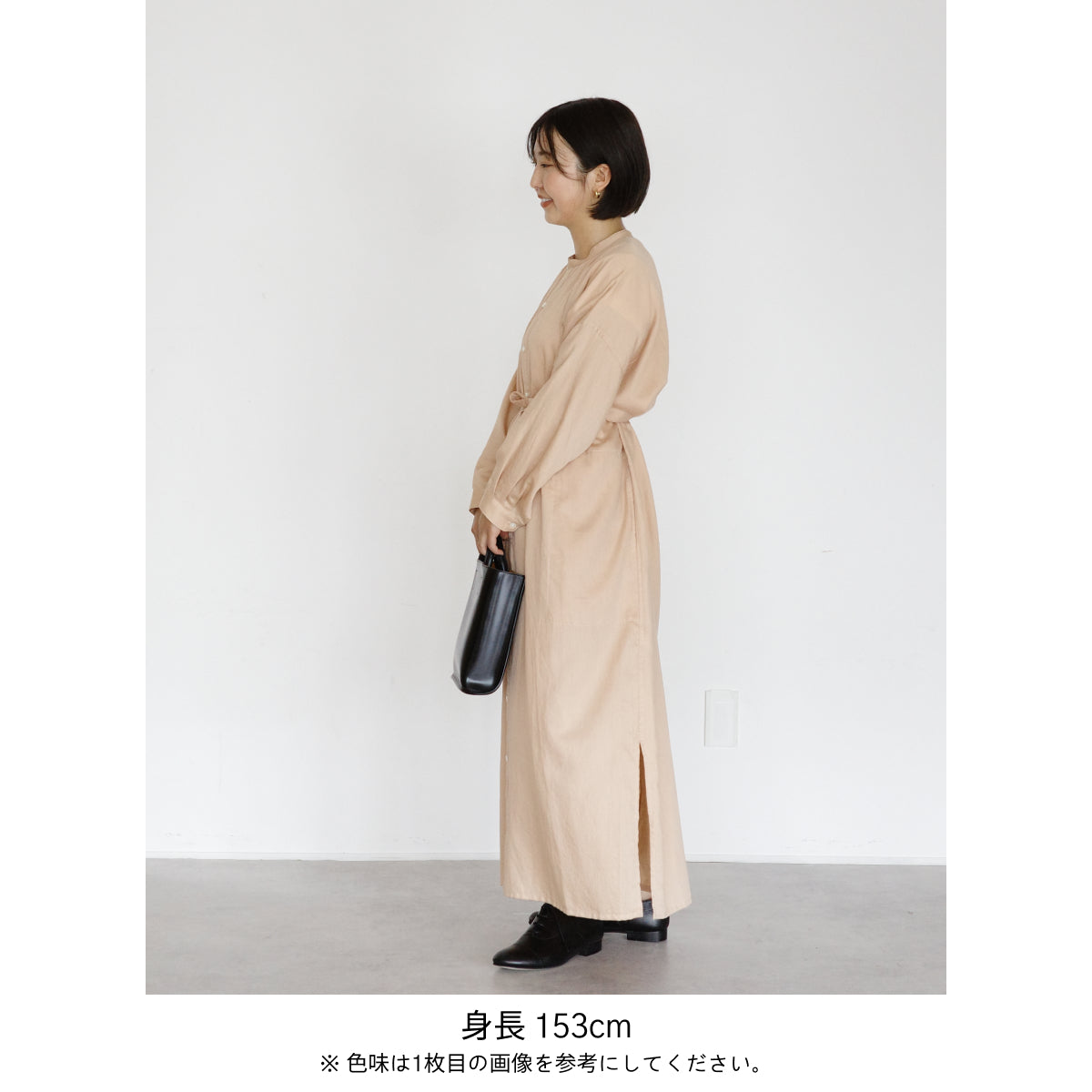 [Echizen One-piece] Maxi length/organic cotton/loquat pink