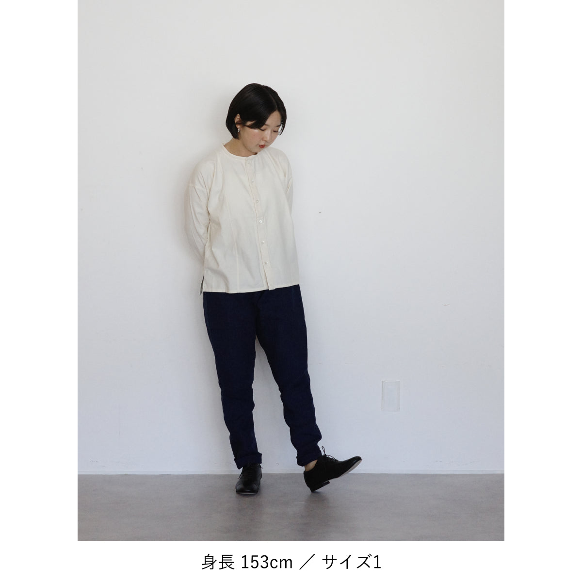 [Tatsuke] Linen/Indigo blue ＜With side pocket＞