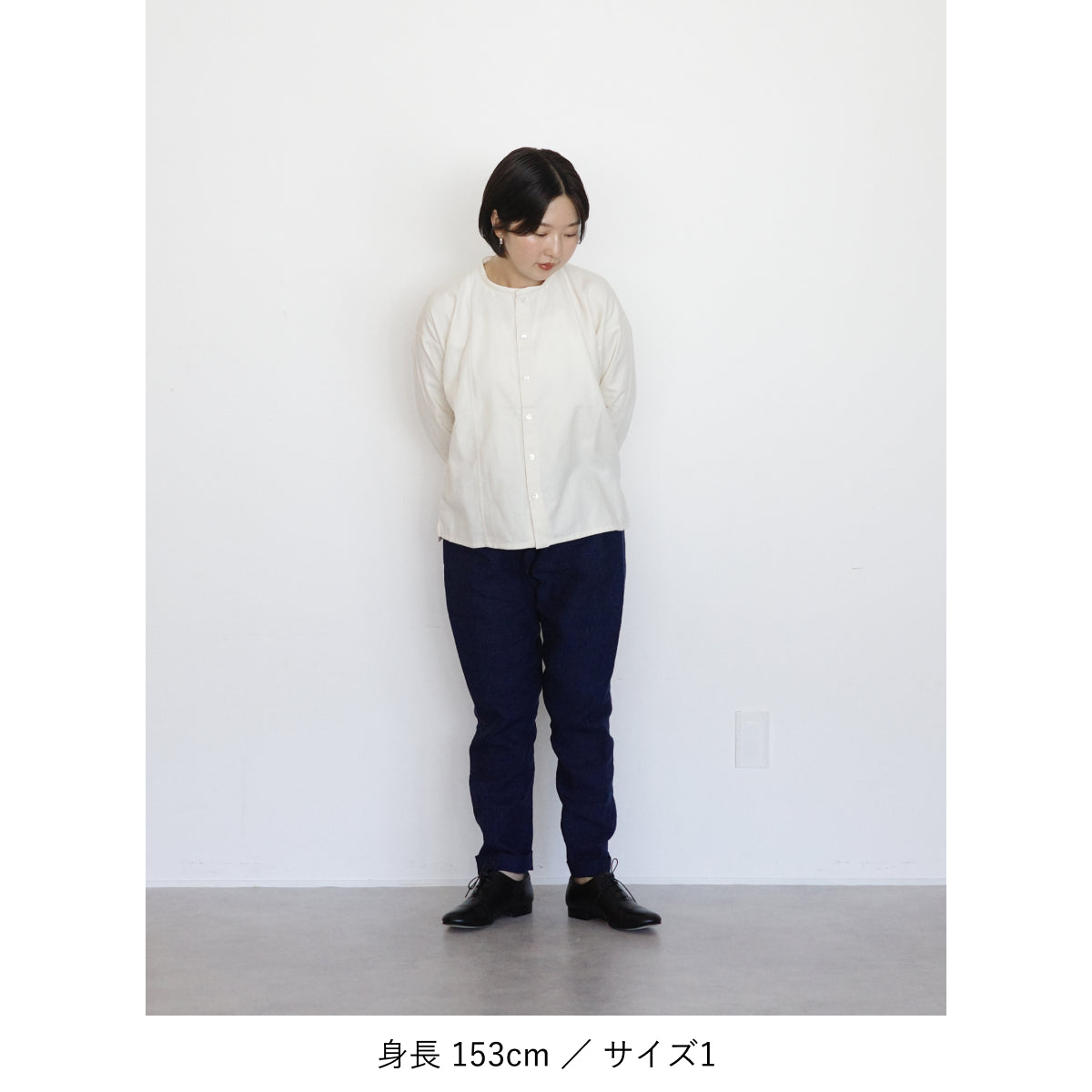 [Tatsuke] Linen/Indigo blue ＜With side pocket＞