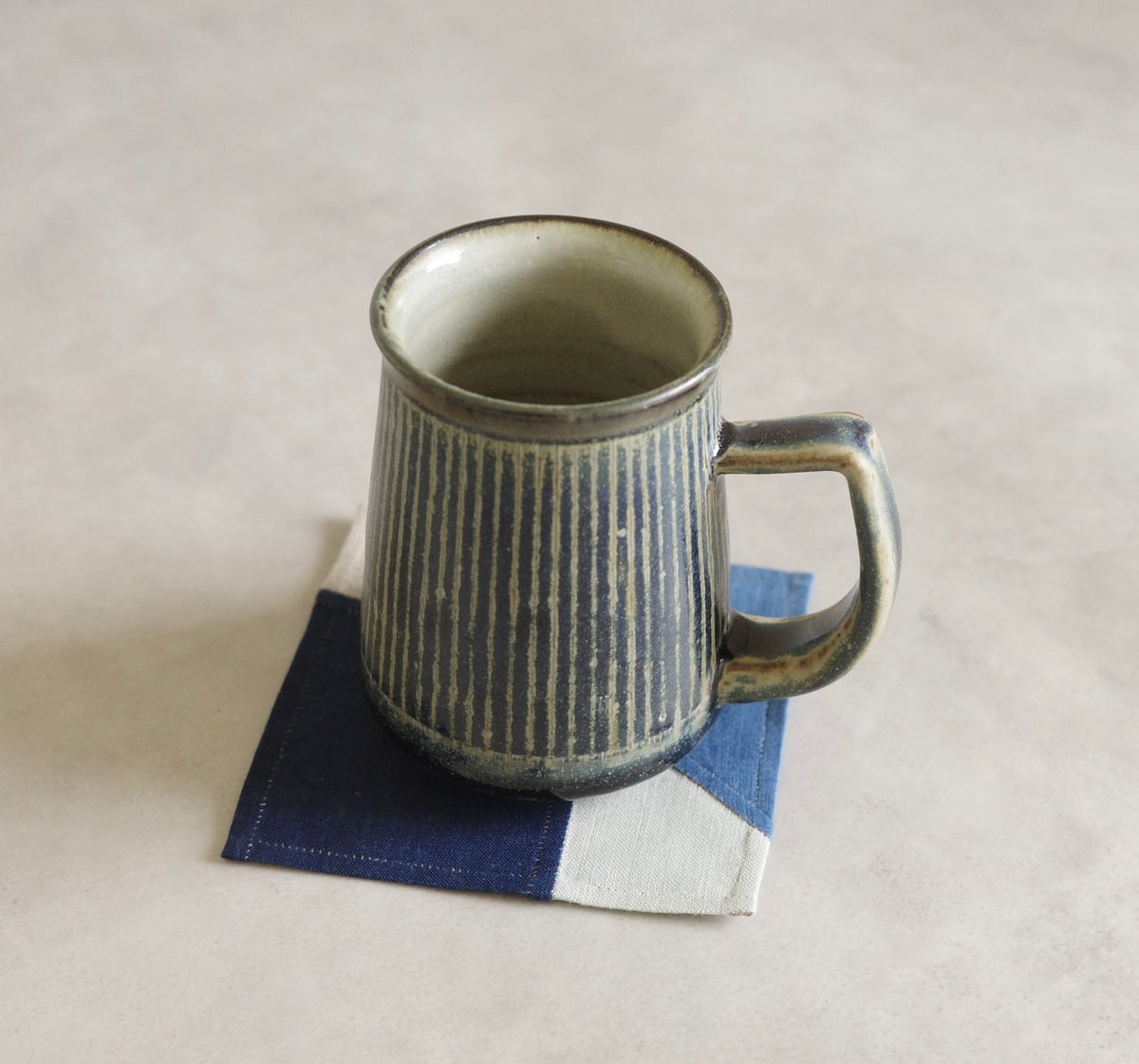 Small pouch made from plant-based indigo-dyed scrap fabric (12/19 Kyoto)