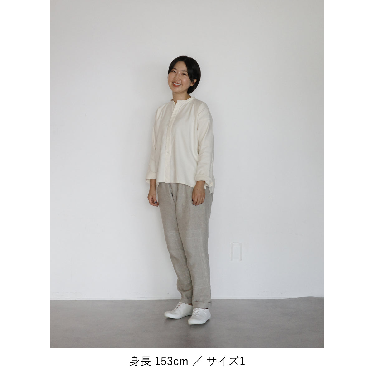 [Echizen Shirt] Organic cotton flannel/off-white