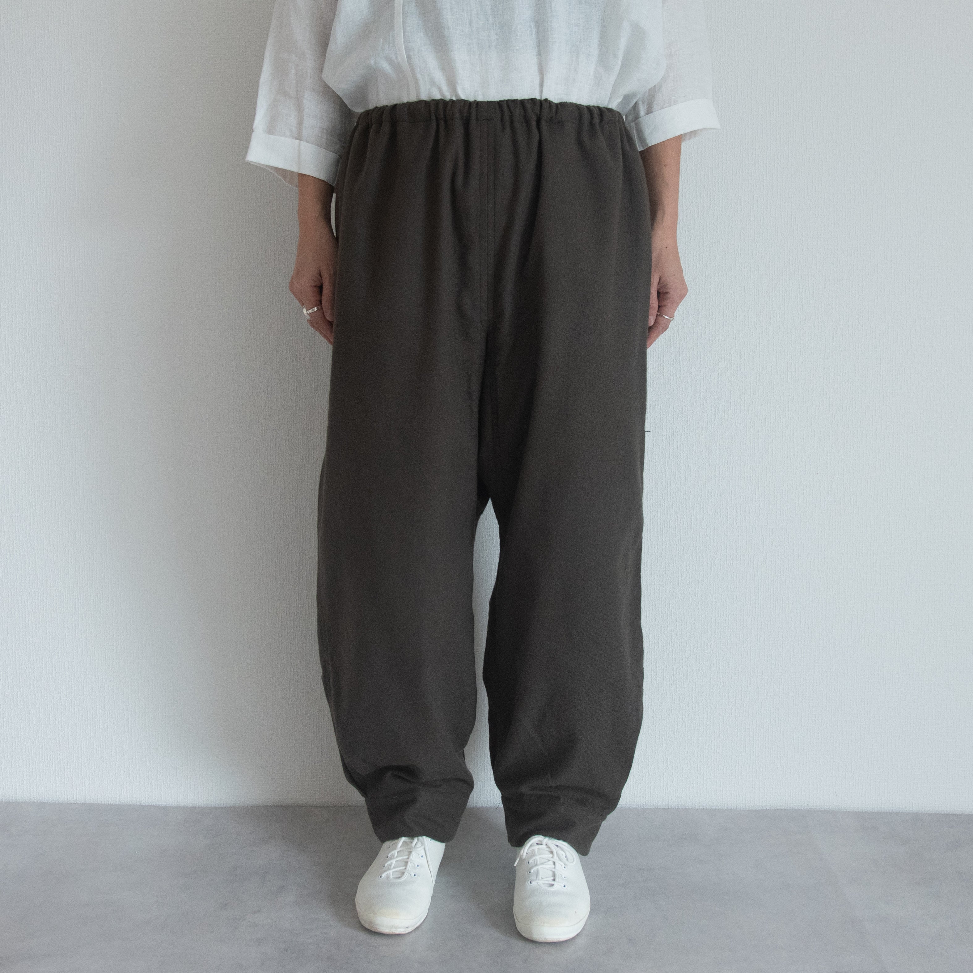 ［はかま/ かるさん布］コットンネル/ カーキ or ベージュ