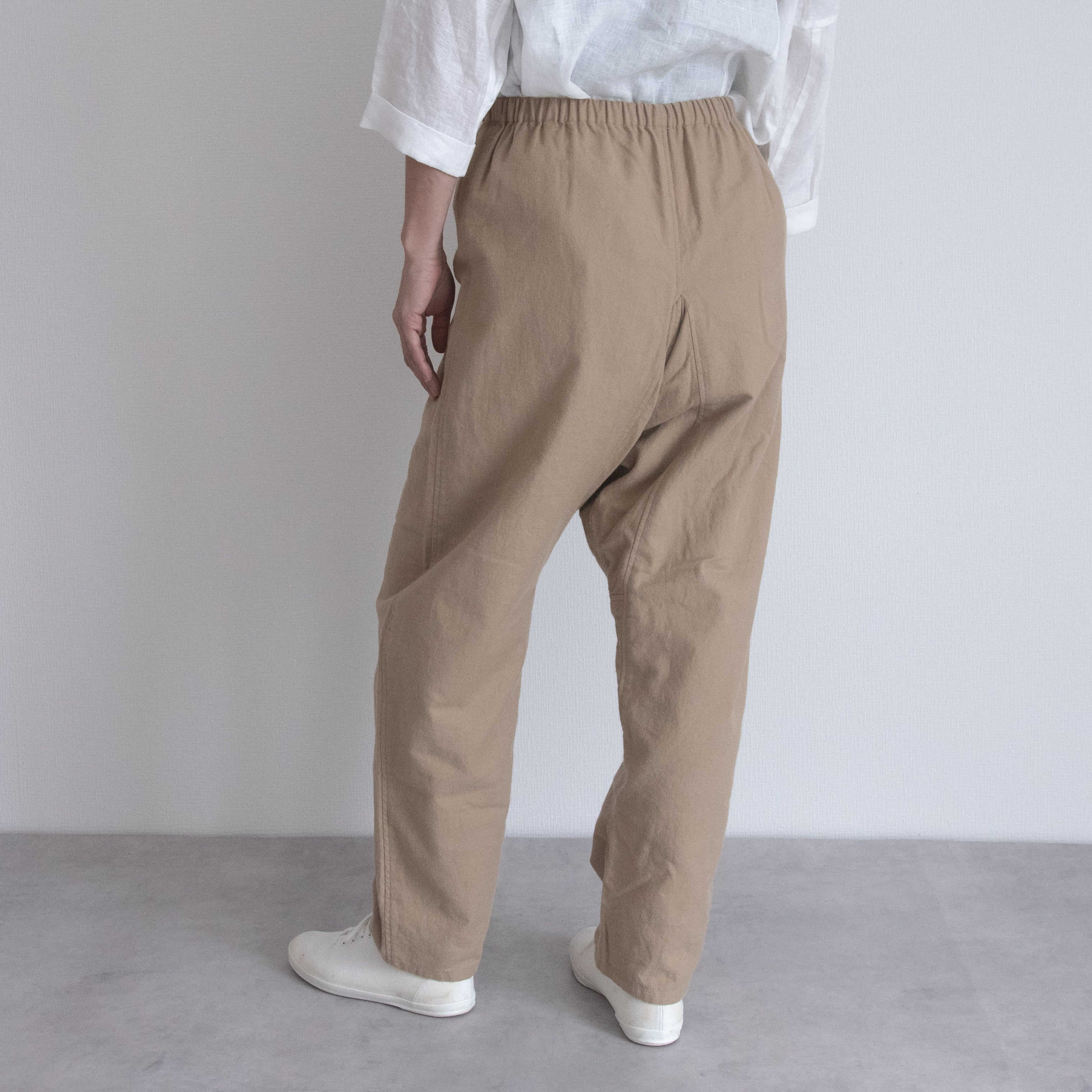 ［はかま/ かるさん布］コットンネル/ カーキ or ベージュ