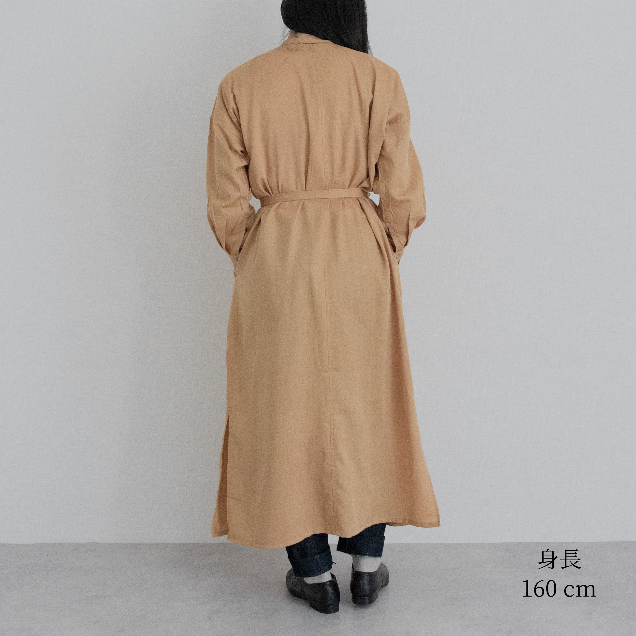 [Echizen One-piece] Maxi length/organic cotton/Akaso orange