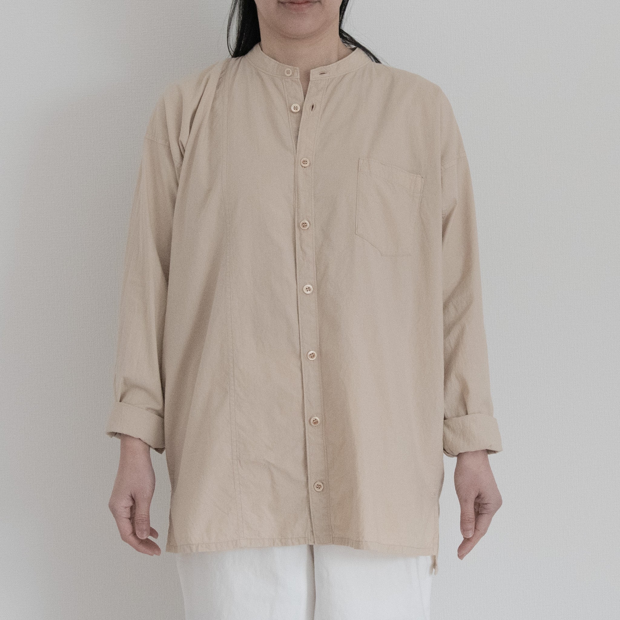 [Echizen Shirt] Organic Cotton/Marigold Beige