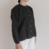 Advance reservation [Echizen shirt short length] Ramie (linen) / Shinnosuke Jofu