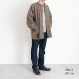 Accepting orders until 3/31 [Echizen Half Coat] Wool (Black Merino)/Brown