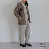 Accepting orders until 3/31 [Echizen Half Coat] Wool (Black Merino)/Brown x Gray