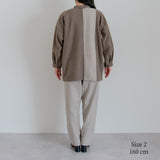 Accepting orders until 3/31 [Echizen Half Coat] Wool (Black Merino)/Brown x Gray