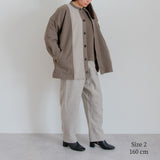 Accepting orders until 3/31 [Echizen Half Coat] Wool (Black Merino)/Brown x Gray