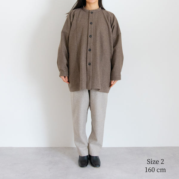 Accepting orders until 3/31 [Echizen Half Coat] Wool (Black Merino)/Brown