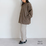 Accepting orders until 3/31 [Echizen Half Coat] Wool (Black Merino)/Brown