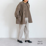 Accepting orders until 3/31 [Echizen Half Coat] Wool (Black Merino)/Brown