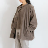 Accepting orders until 3/31 [Echizen Half Coat] Wool (Black Merino)/Brown