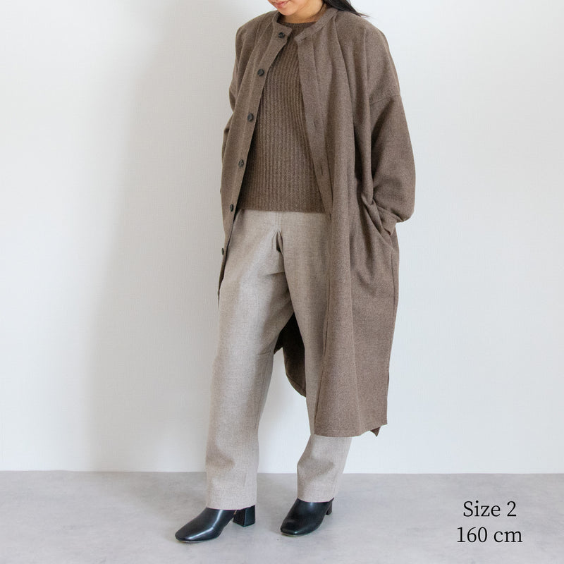 Accepting orders until 3/31 [Echizen Coat] Wool (Black Merino)/Brown