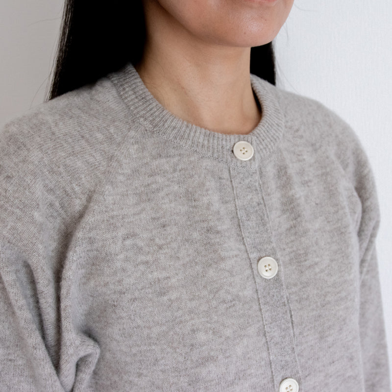 [Cardigan] Black Merino Heather/ size 2 