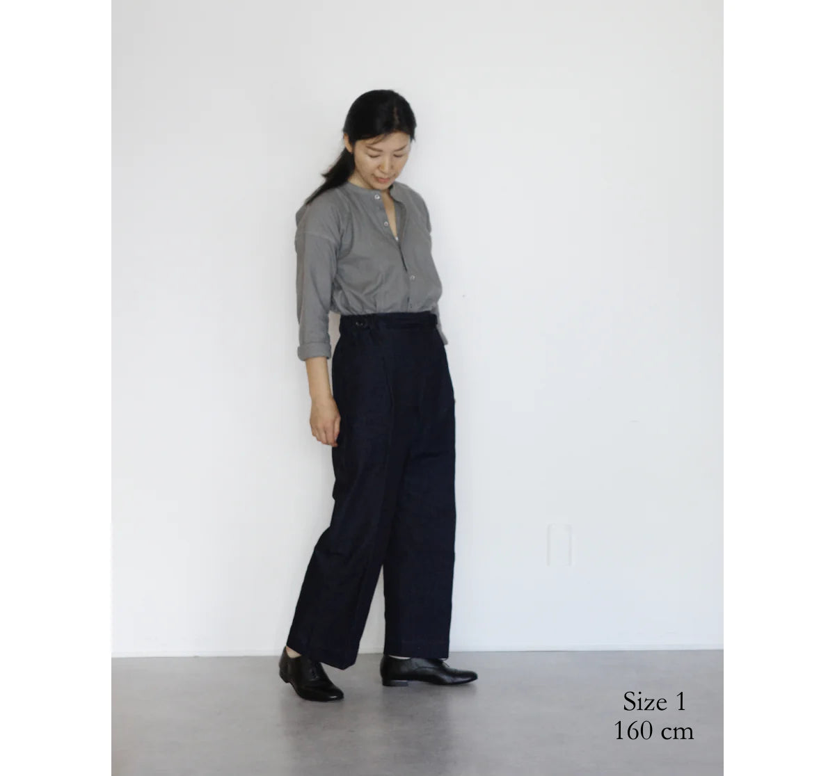 [Hakama] Organic cotton denim / navy