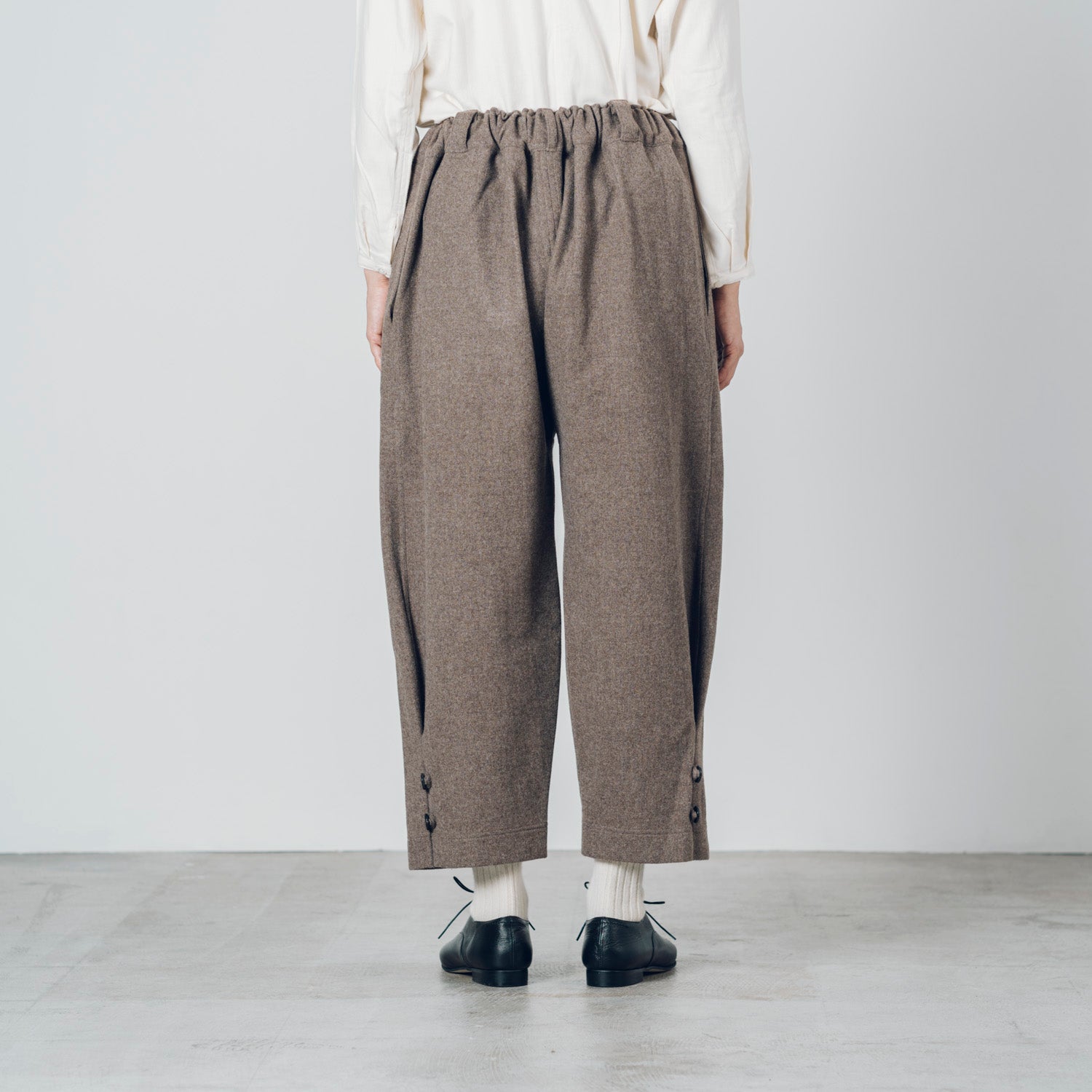 [Hakama] Wool (Black Merino)/Brown [Jodhpurs]