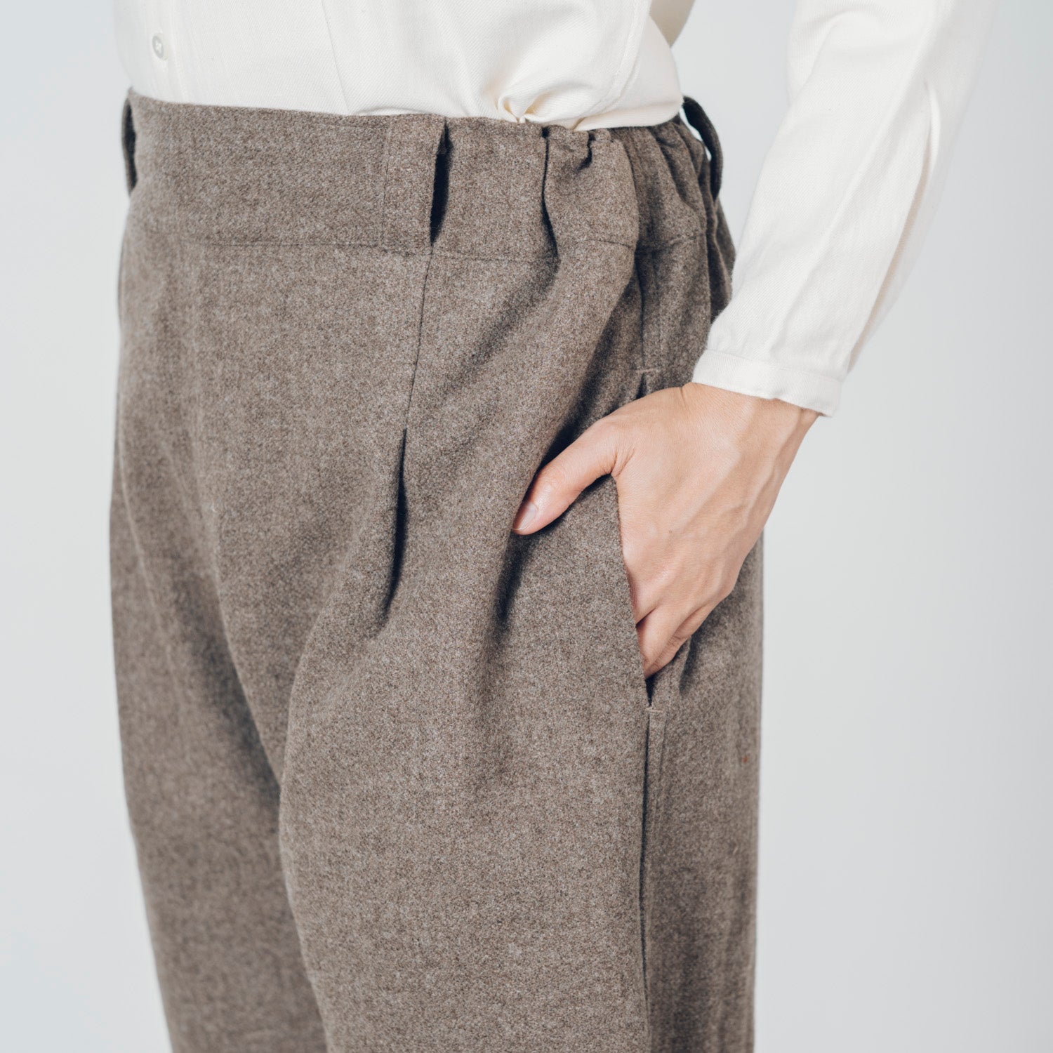 [Hakama] Wool (Black Merino)/Brown [Jodhpurs]