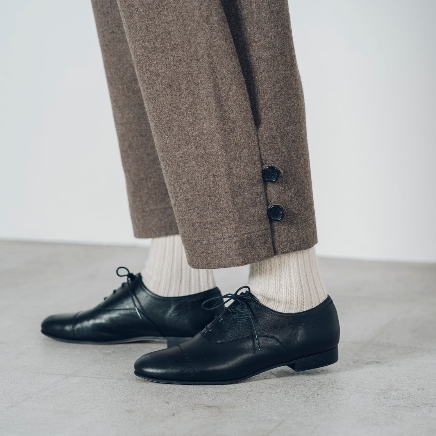 [Hakama] Wool (Black Merino)/Brown [Jodhpurs]