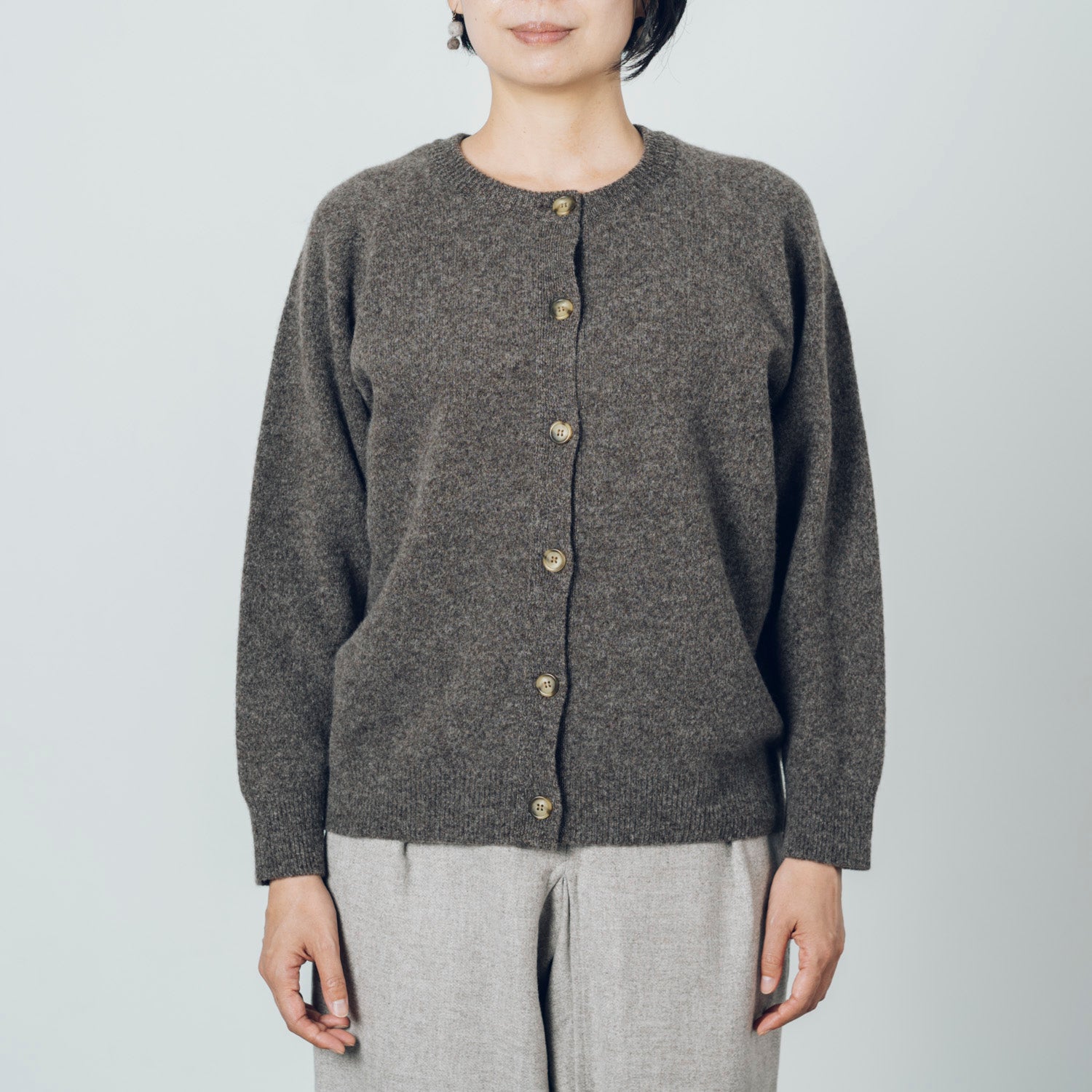 [Cardigan] Black Merino Heather/ size 1 