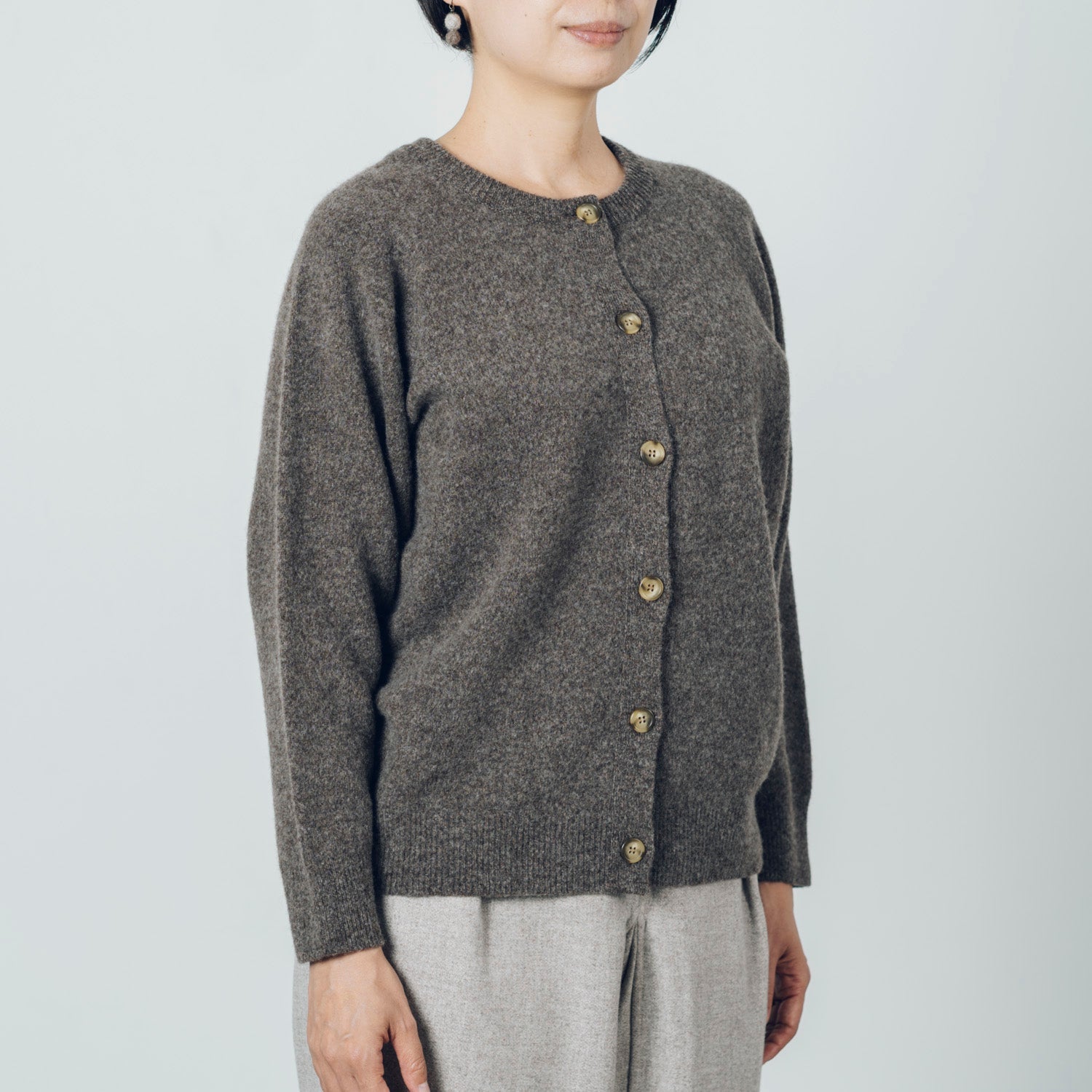 [Cardigan] Black Merino Heather/ size 1 