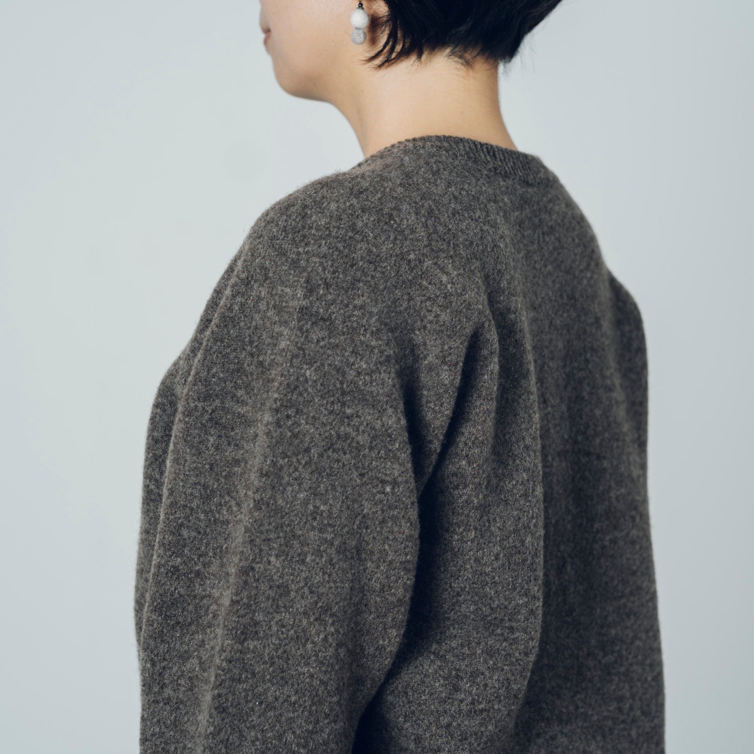 [Cardigan] Black Merino Heather/ size 1 