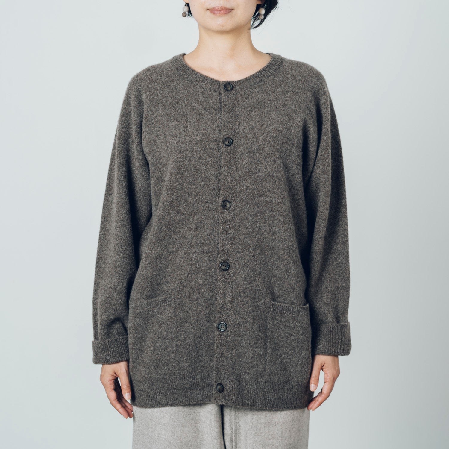 [Cardigan] Black Merino Heather/ size 2 