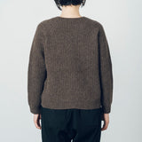 ［セーター］タスマニアウール/ ダークブラウン size1
