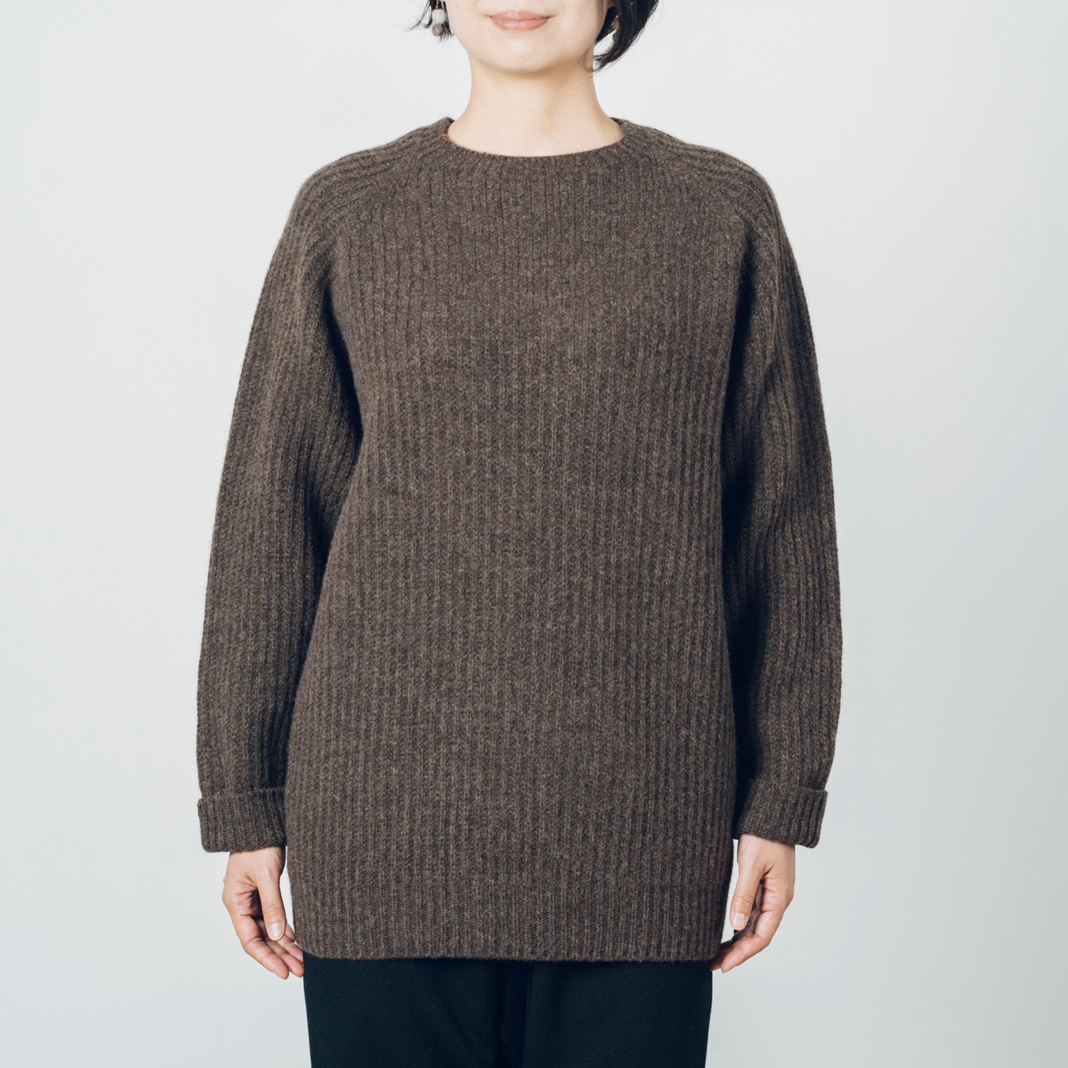 [Sweater] Tasmanian wool/ dark brown size 2 