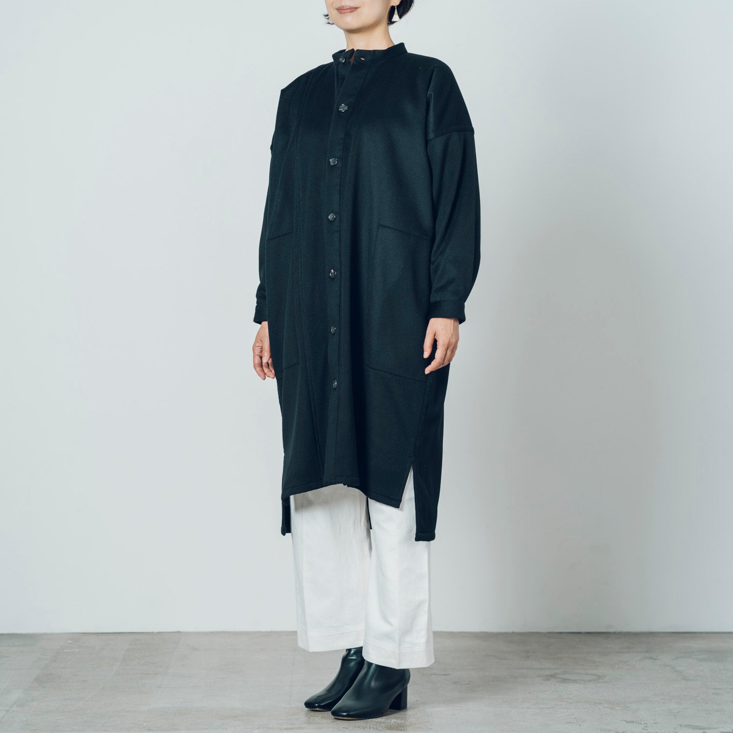 [Echizen Coat] Rescue Wool Cashmere / Black