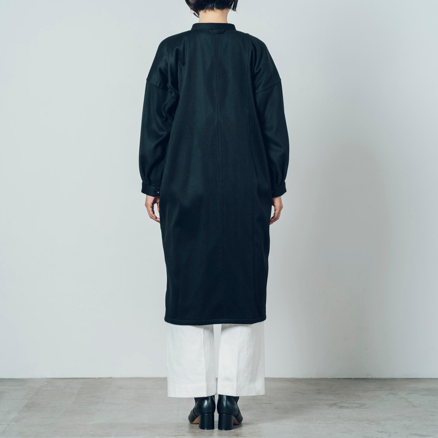 [Echizen Coat] Rescue Wool Cashmere / Black