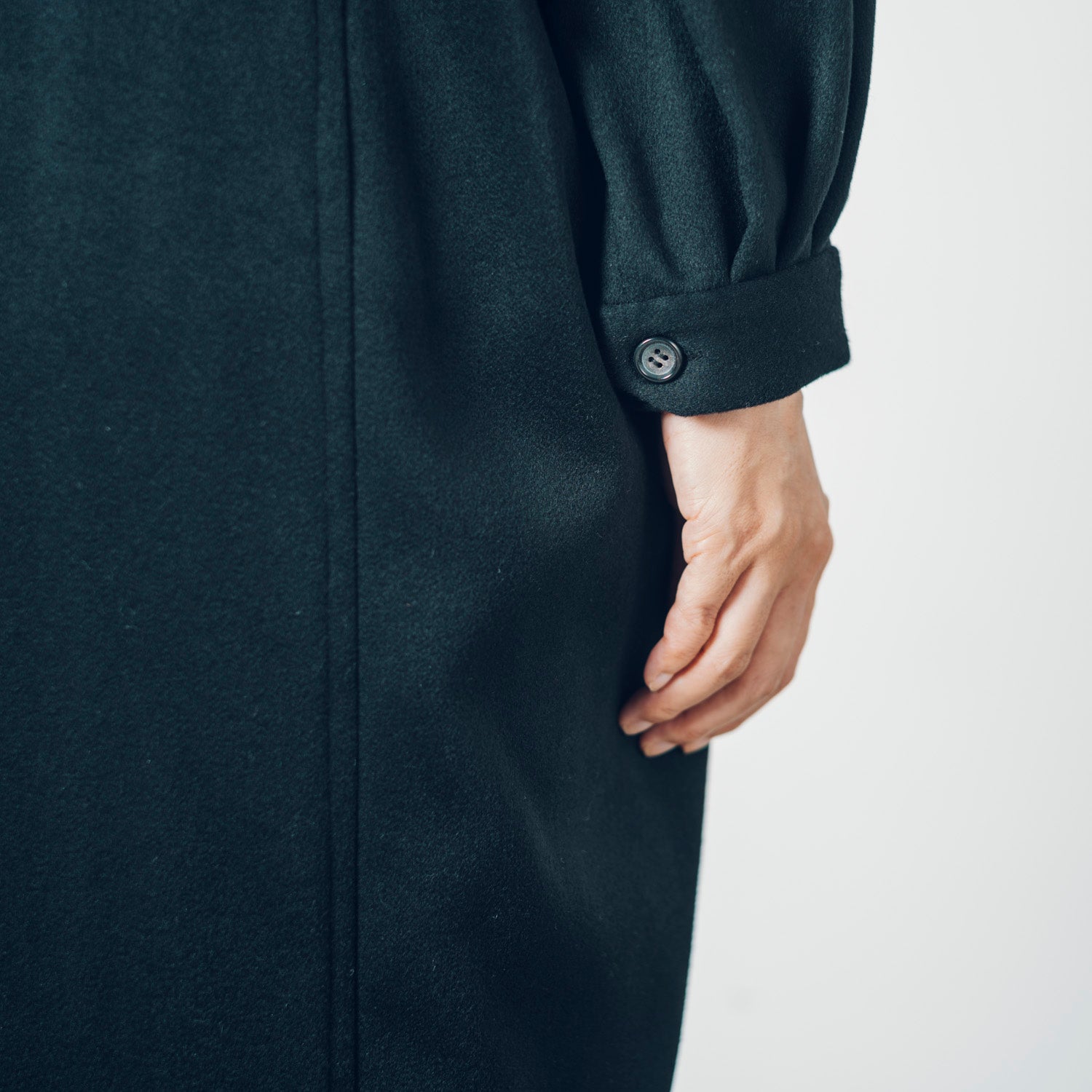 [Echizen Coat] Rescue Wool Cashmere / Black