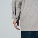 Accepting orders until 3/31 [Echizen Half Coat] Wool (Black Merino)/Gray