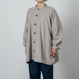 Accepting orders until 3/31 [Echizen Half Coat] Wool (Black Merino)/Gray