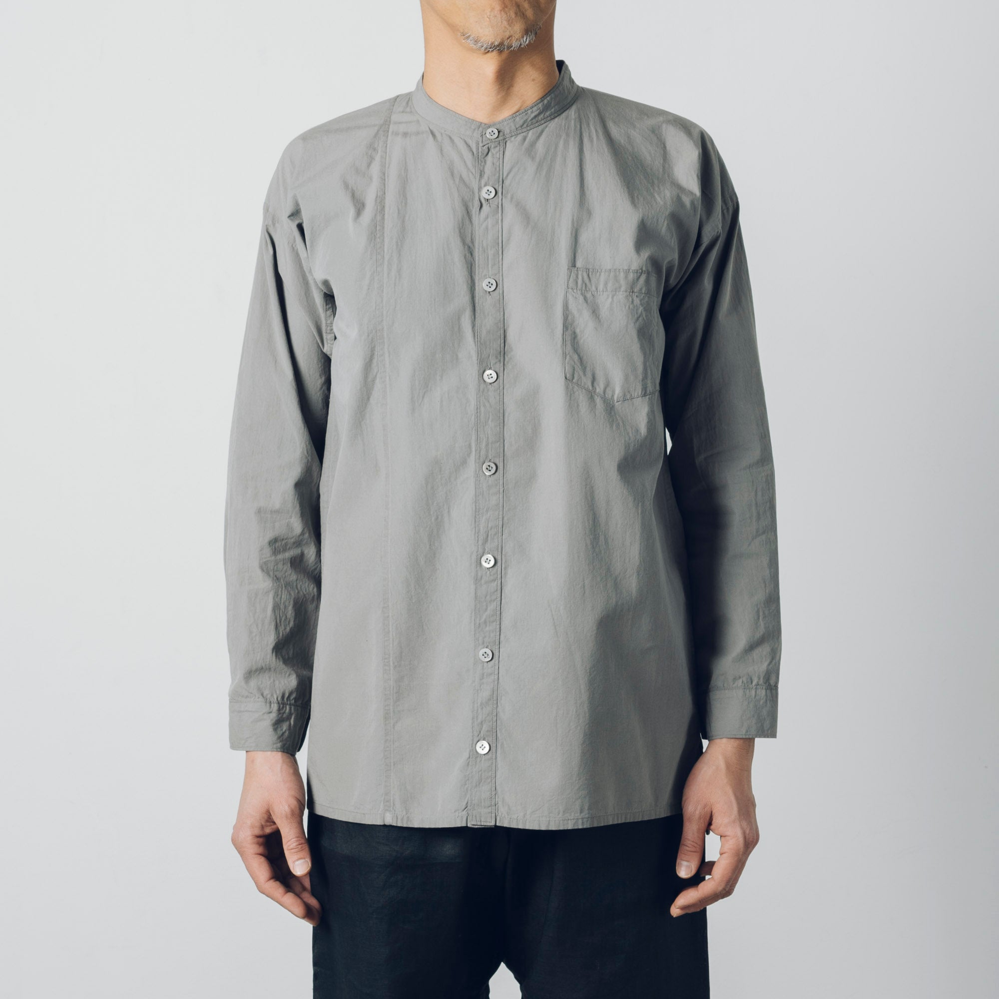 [Echizen Shirt] Organic cotton/chestnut gray