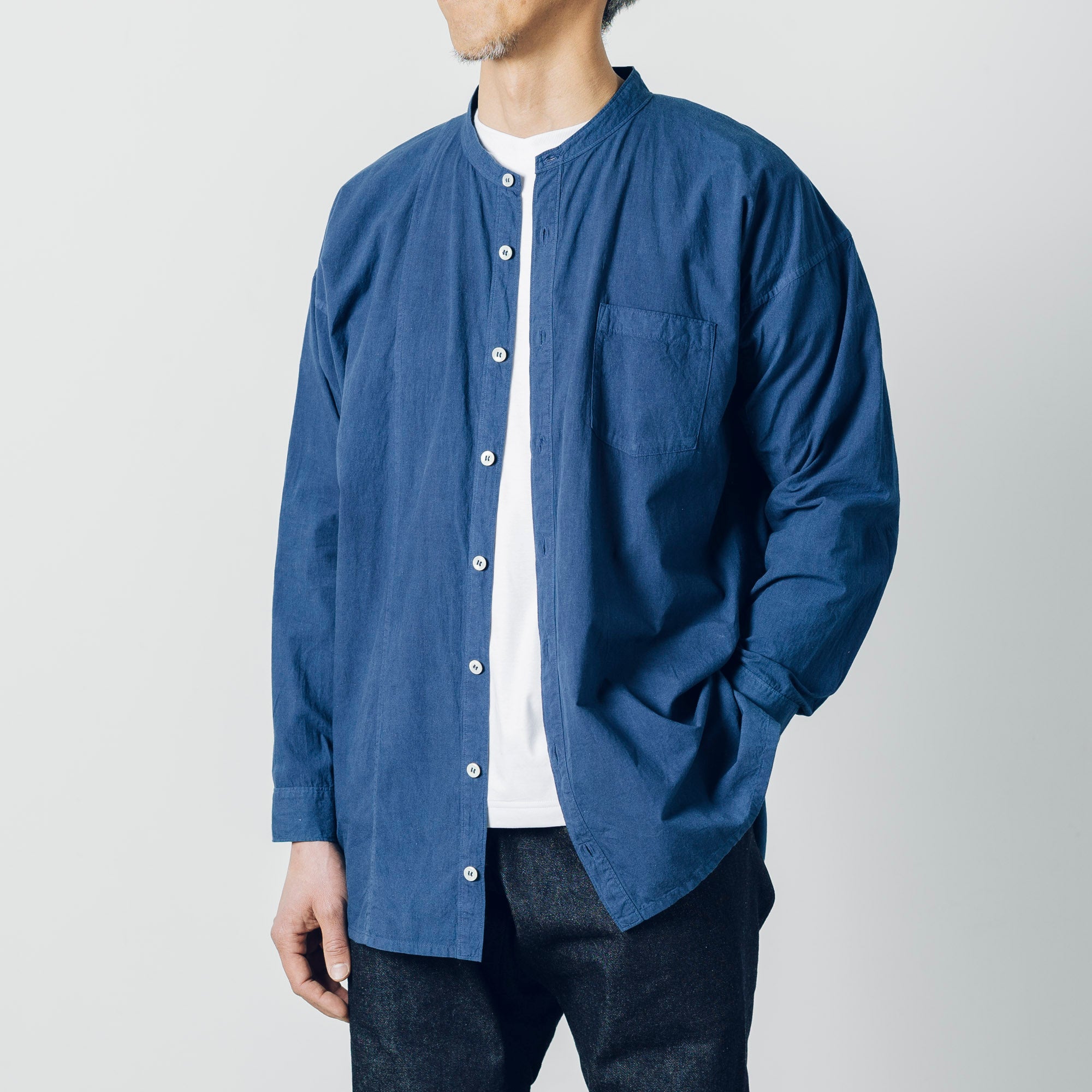 [Echizen Shirt] Organic cotton/Indigo blue