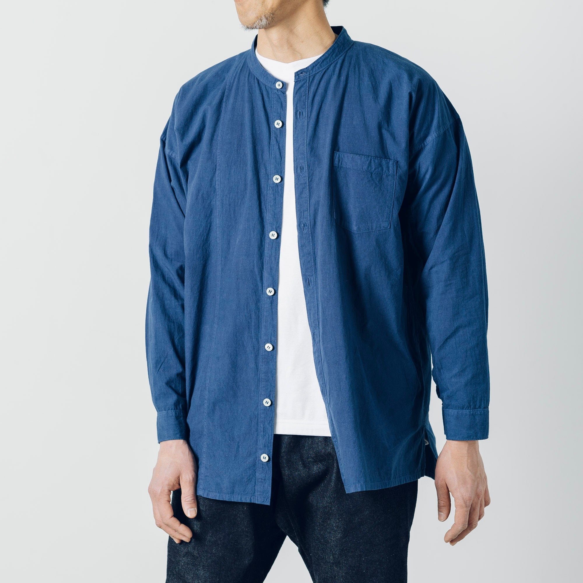 [Echizen Shirt] Organic cotton/Indigo blue