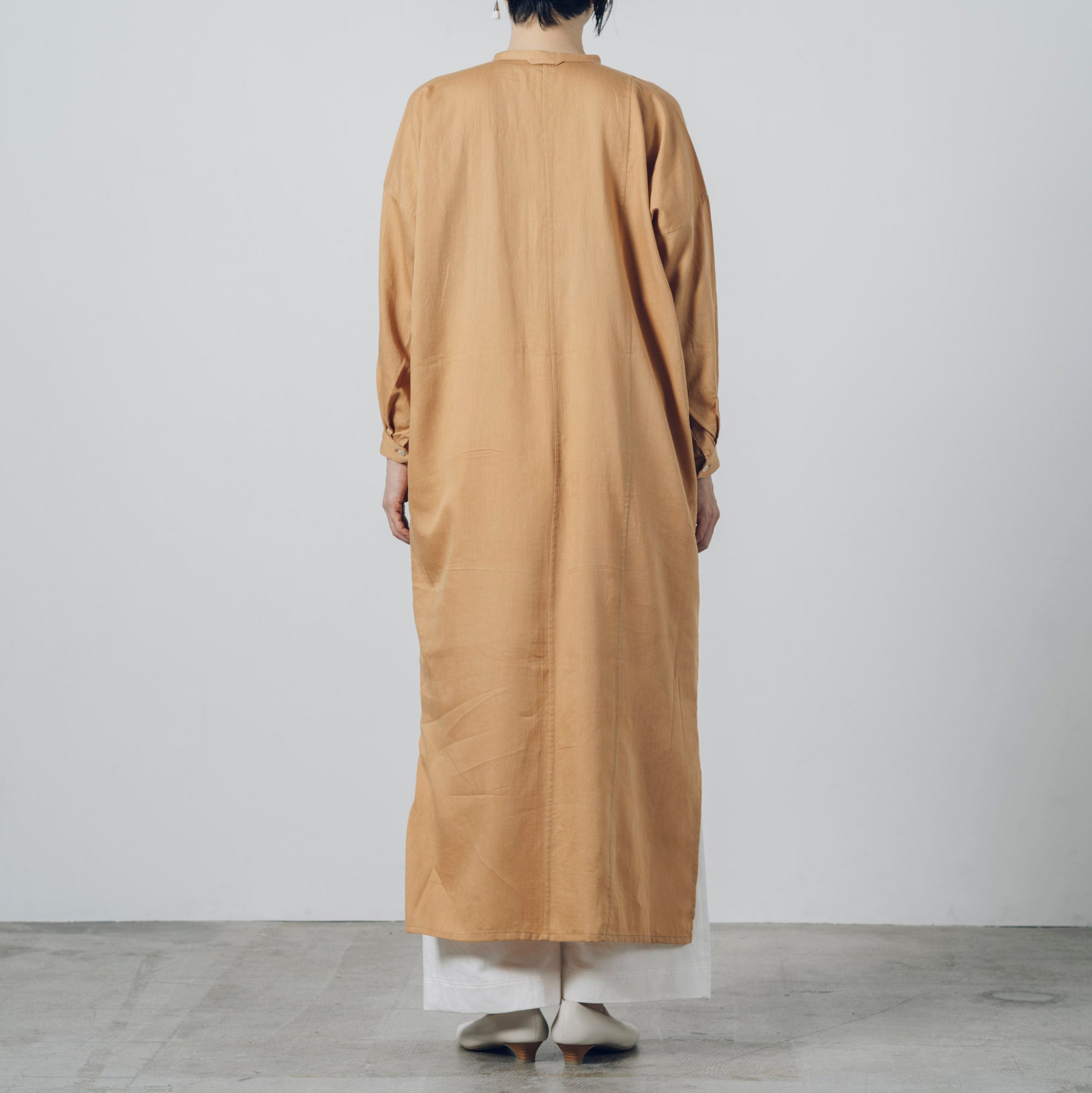 [Echizen One-piece] Maxi length/organic cotton/Akaso orange