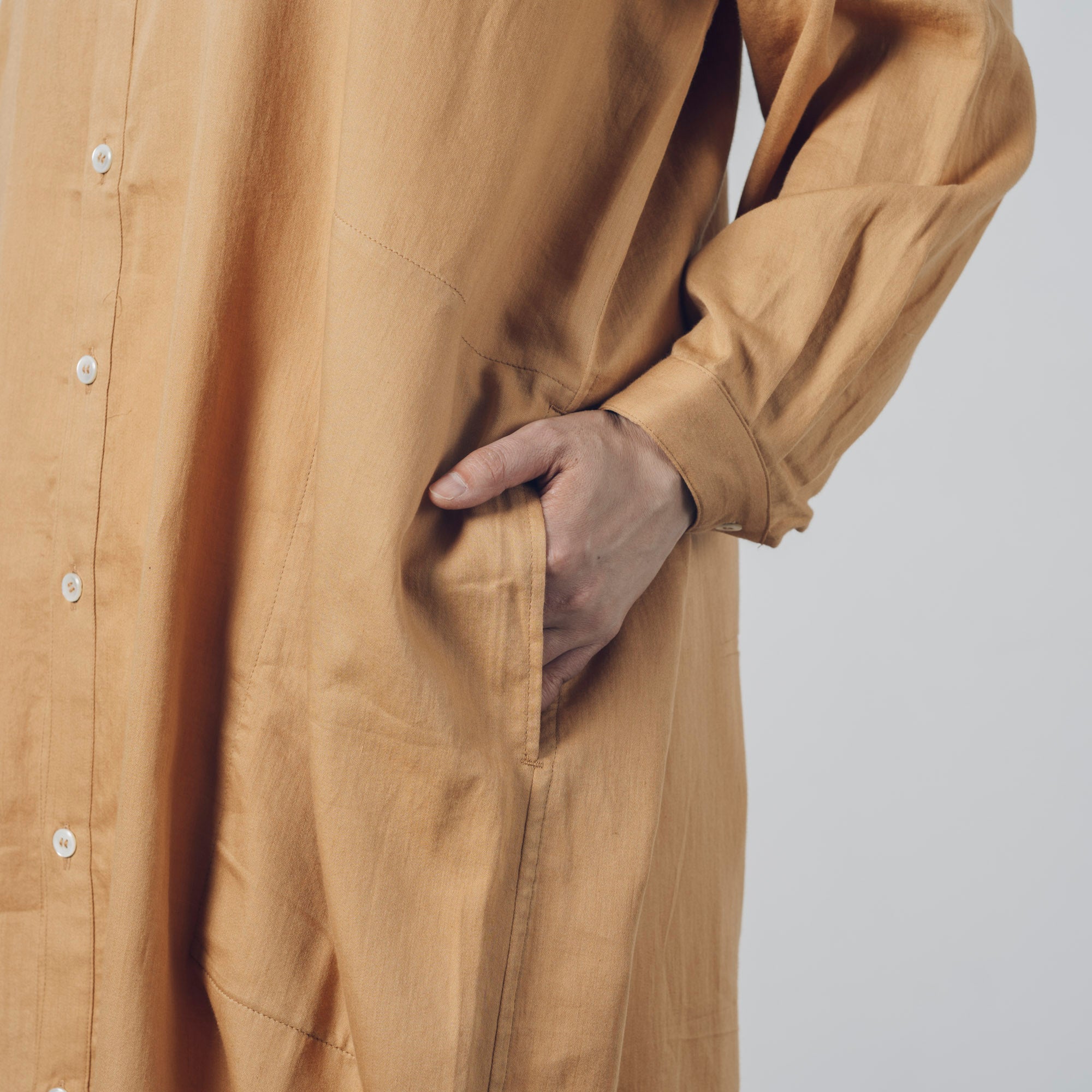 [Echizen One-piece] Maxi length/organic cotton/Akaso orange