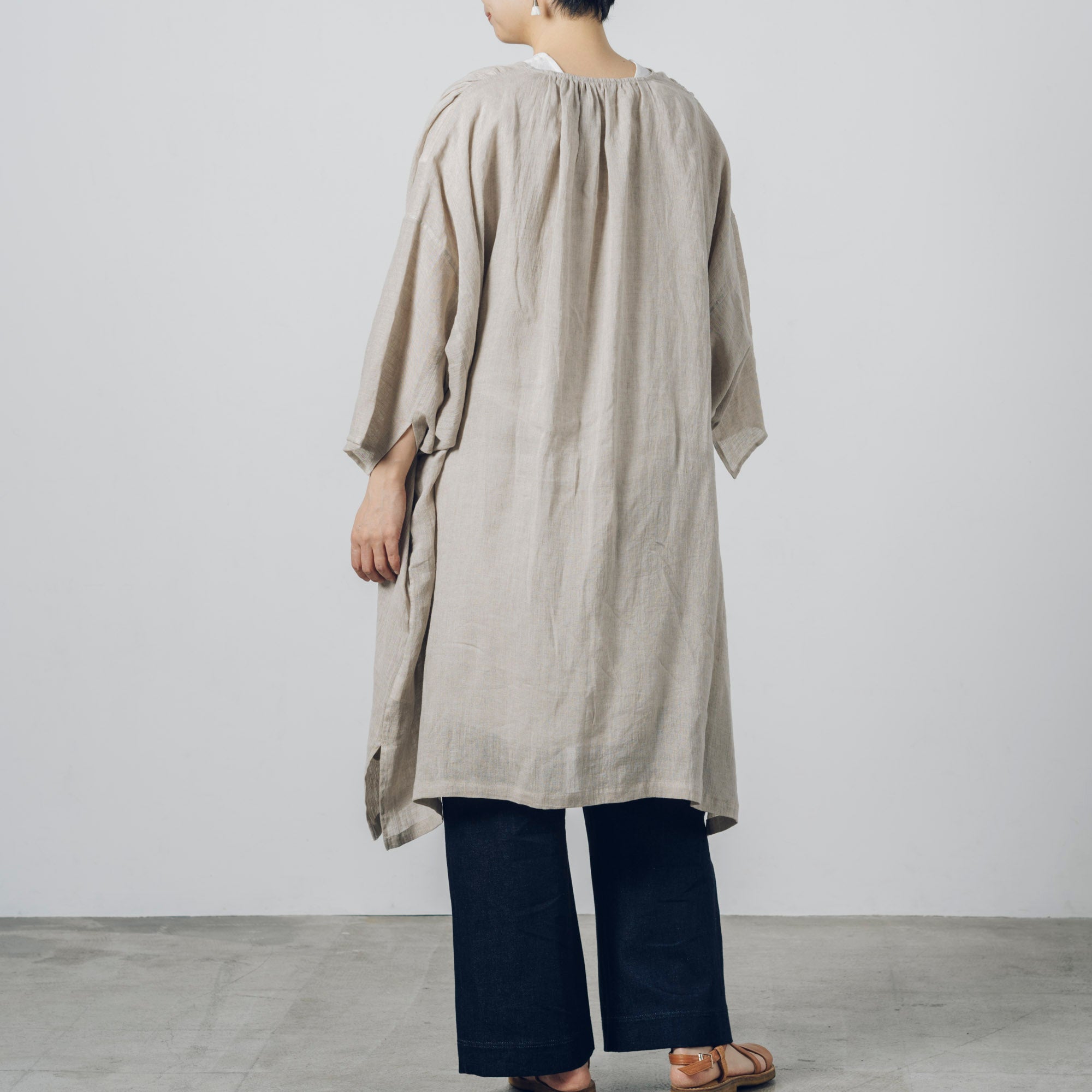 [Lightweight jacket] Linen/natural color