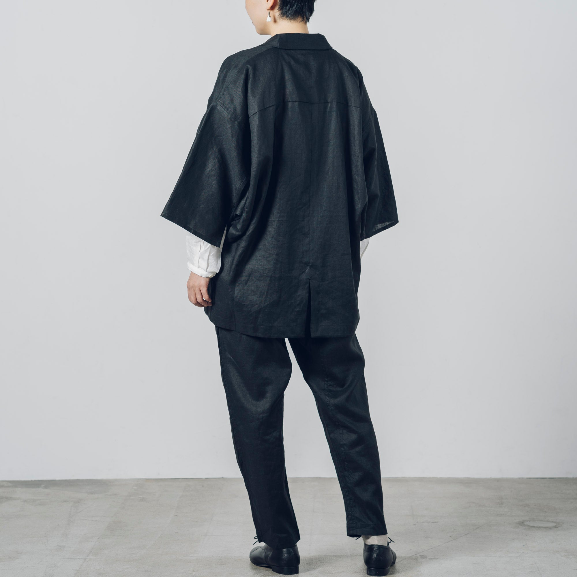 [Smooth jacket] Rescue linen/black