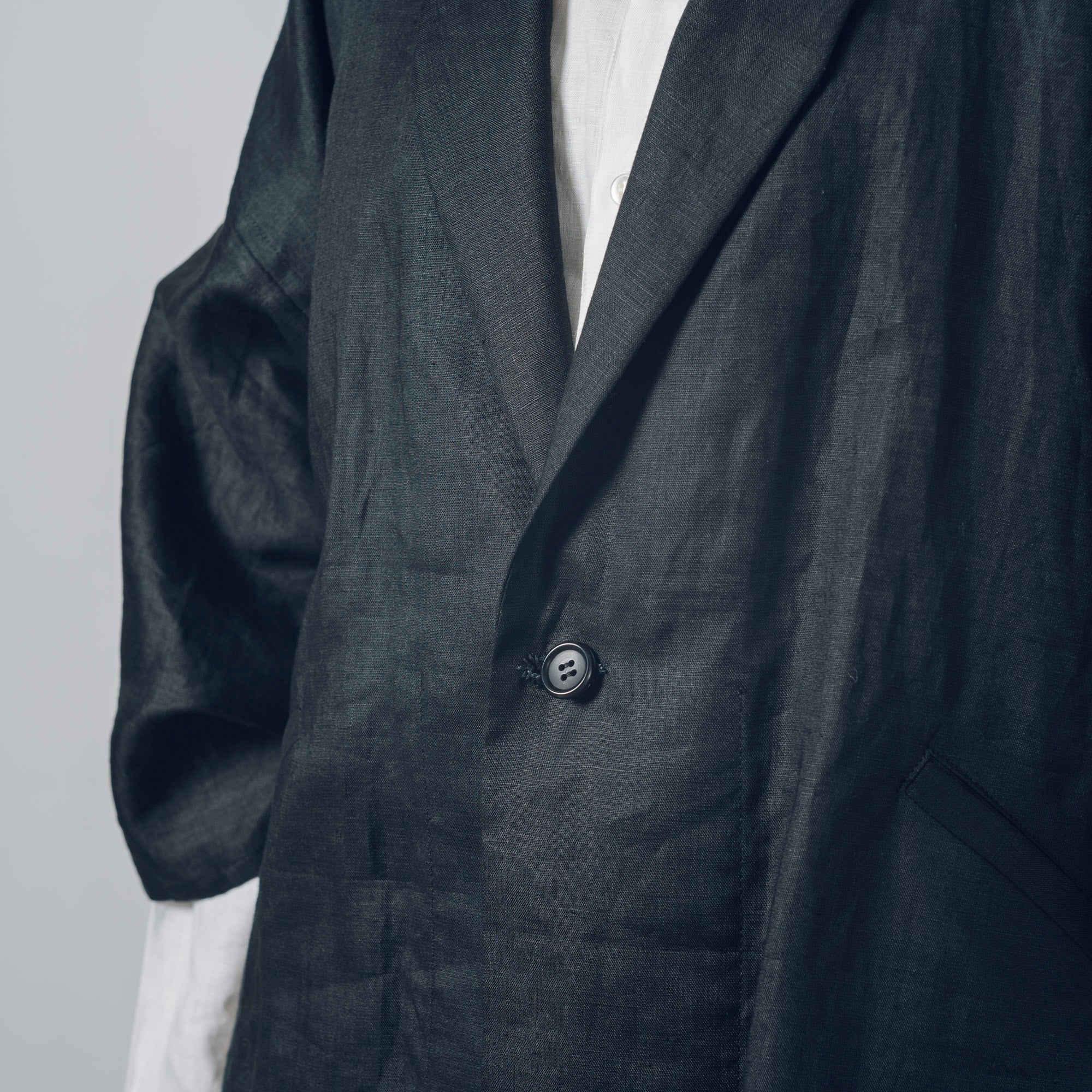 [Smooth jacket] Rescue linen/black